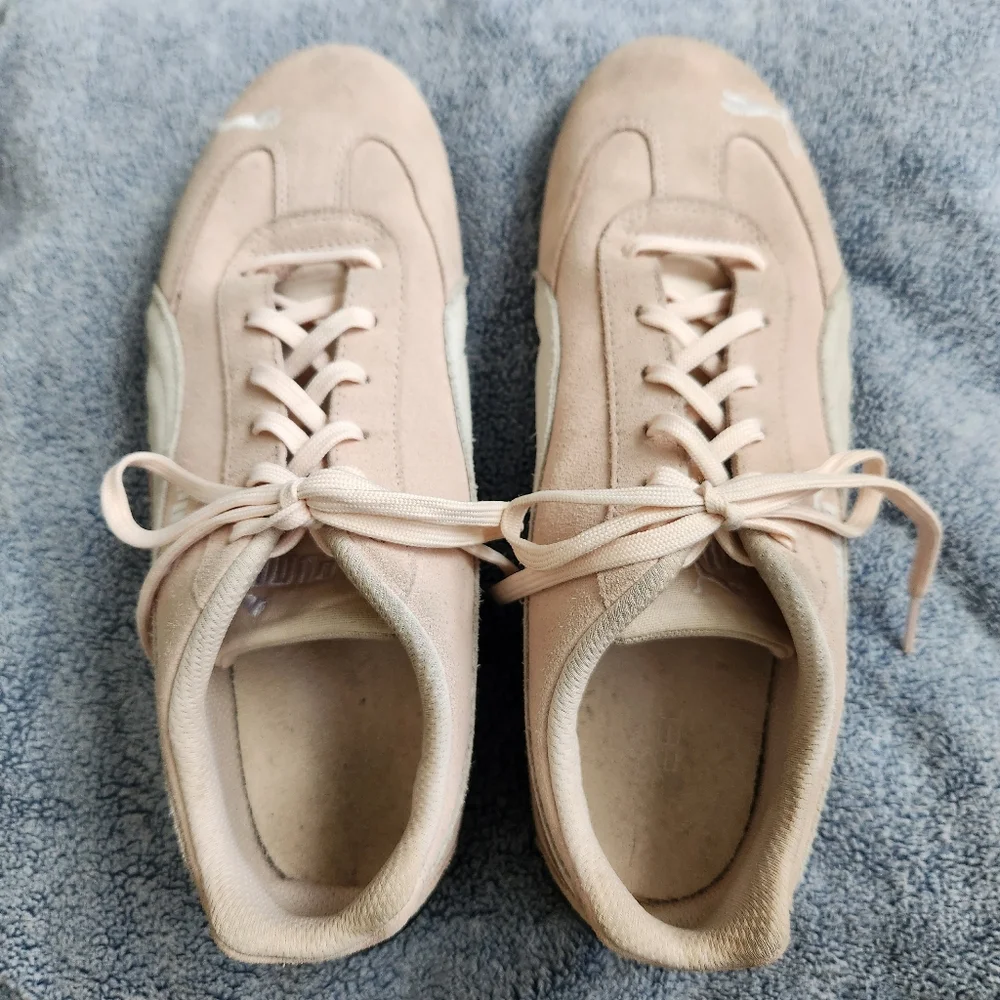 Puma Women's Speedcat OG Suede Sneakers Pink White Size 9.5/40.5 - Picture 3 of 11